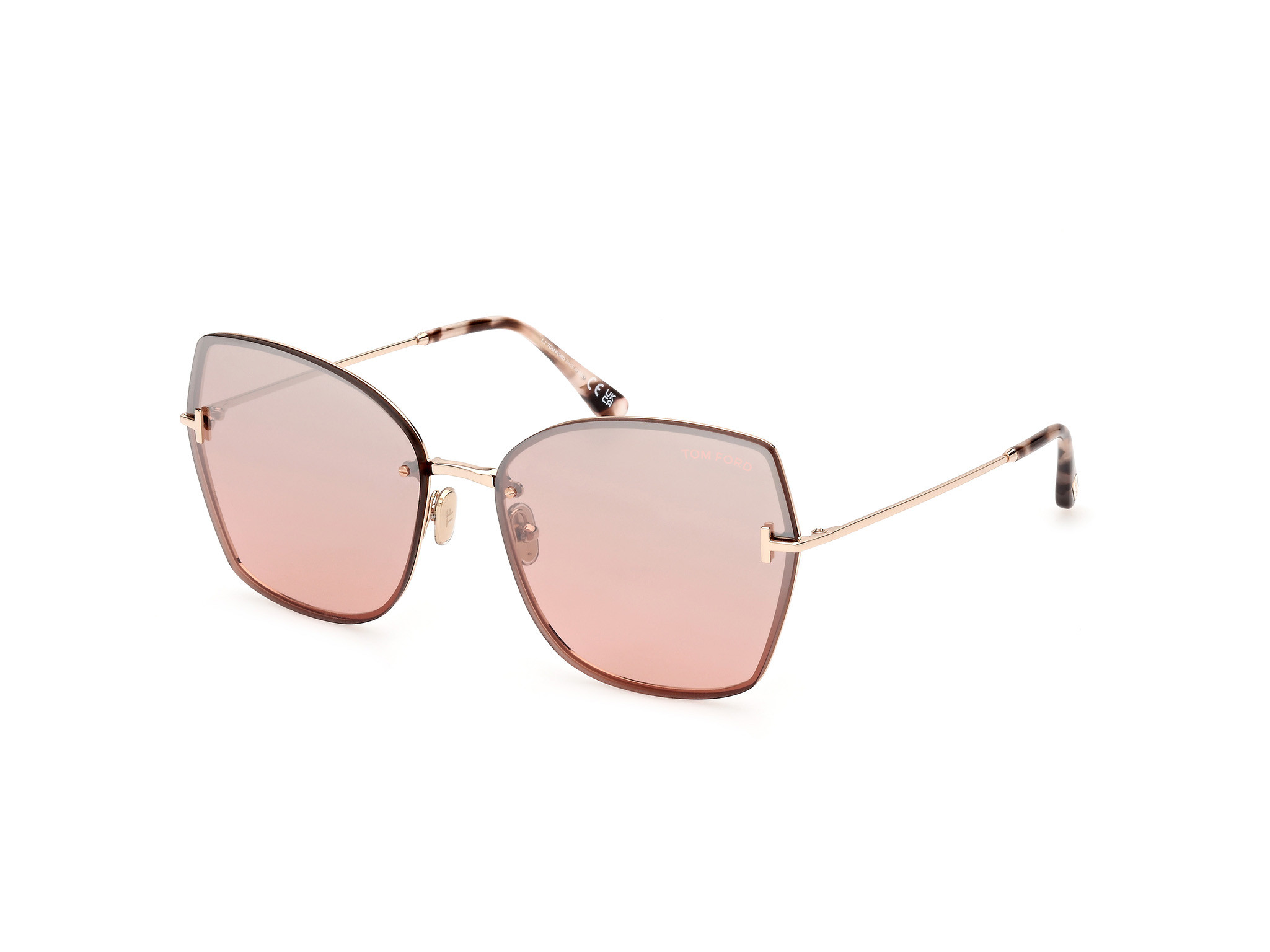 Tom Ford Nickie-02 TF1107 28B Sunglasses 62-16-140 Gold Gradient New Tom Ford Metal Nickie Sunglasses TF1107 Gold 1649682  main image 3