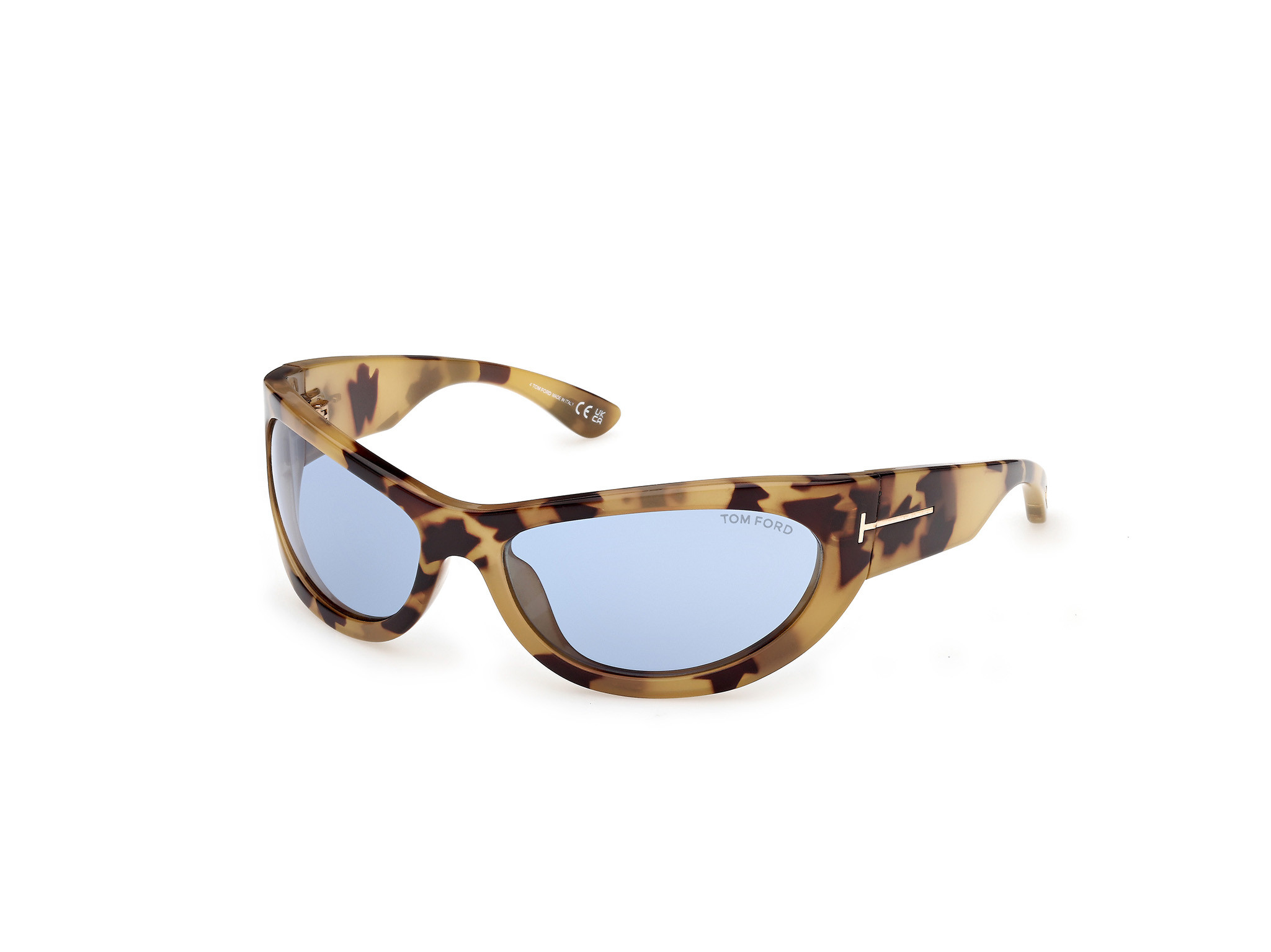 Tom Ford Cat Eye Sunglasses Gold Brown Lens New Made in‎ Italy Tom Ford Ezra-02 FT1359 53E Men Sunglasses | LookerOnline main image 2