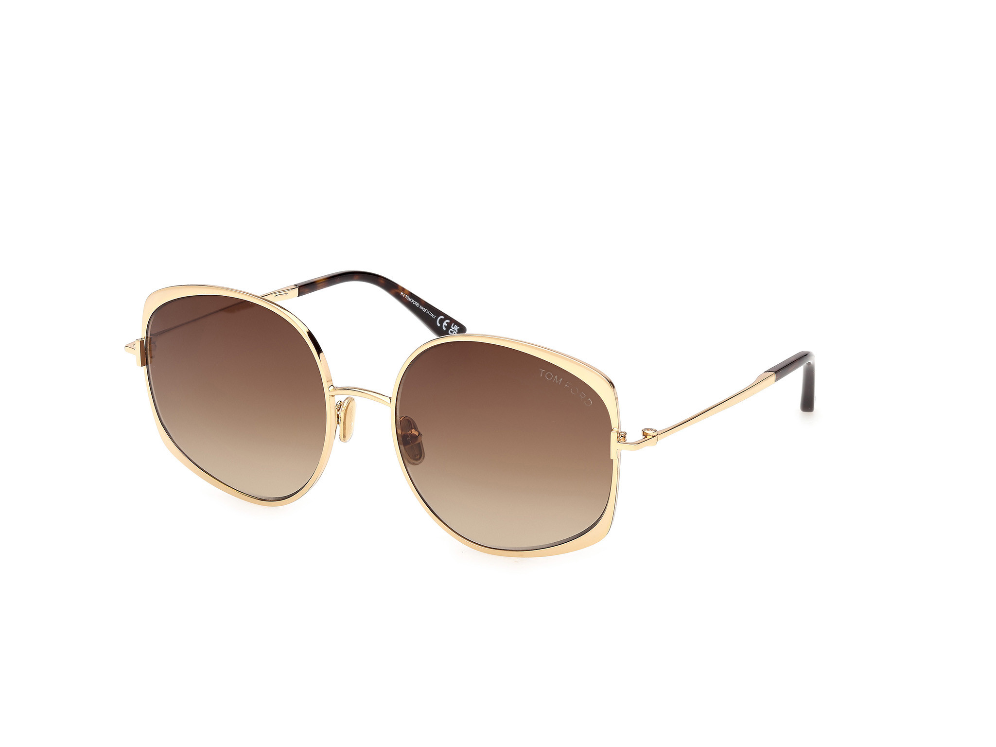 Tom Ford Brown Gradient Lensed Sunglasses with Gold Frame Amazon.com: Tom Ford Sunglasses - Whitney / Frame  main image 3