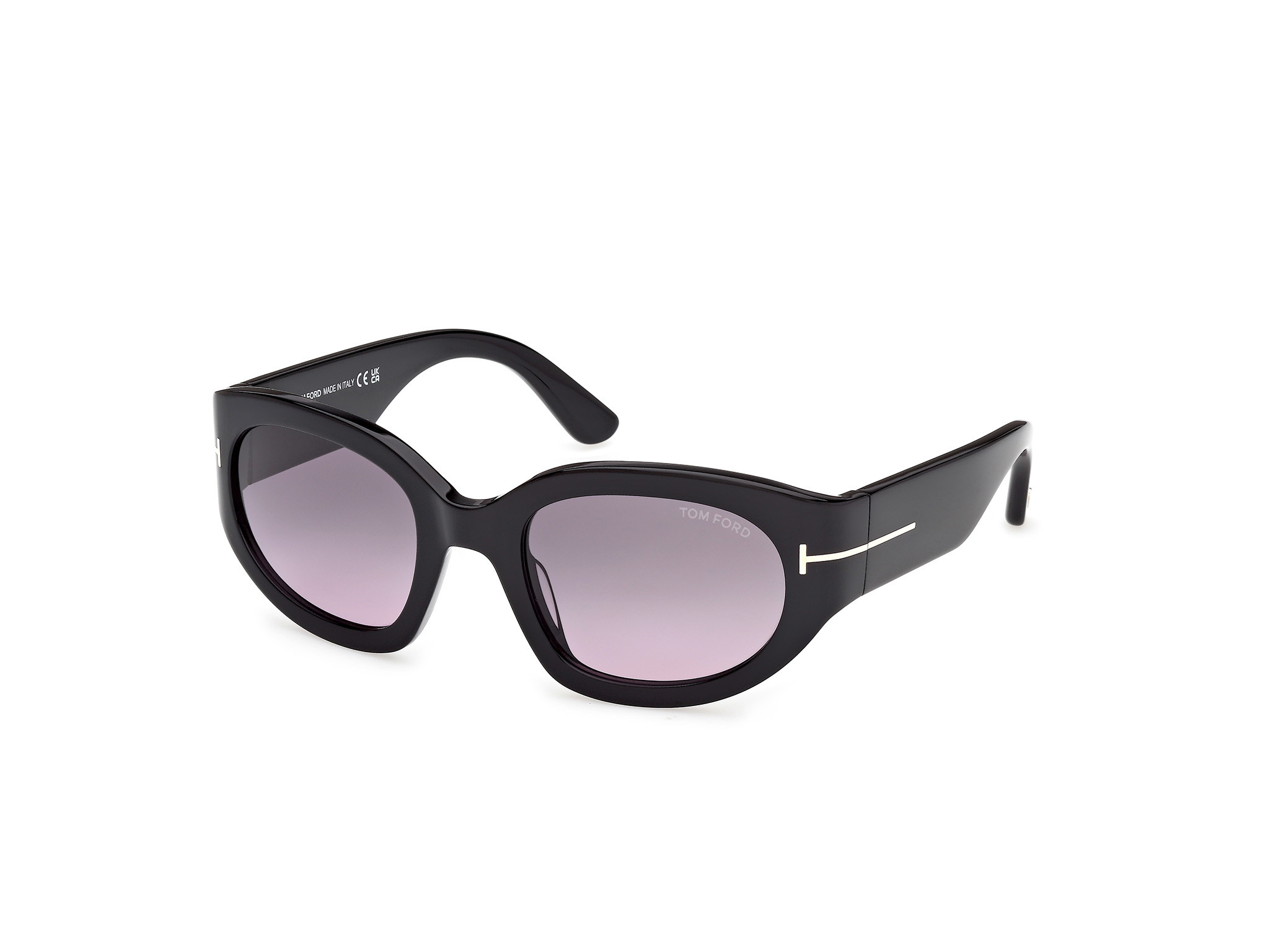 Tom Ford Black Frame Sunglasses with Gradient Smoke Lenses Tom Ford Icon TF1235 Square Sunglasses | Fashion Eyewear US main image 3