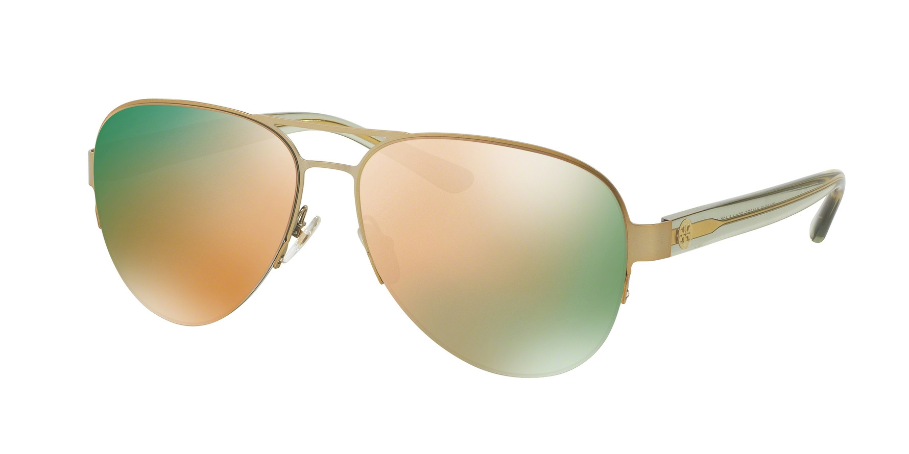 Tory Burch TY6048 TY/6048 Fashion Pilot Sunglasses Genuine Tory Burch Gold Metal Aviator Pilot Sunglasses w  main image 3