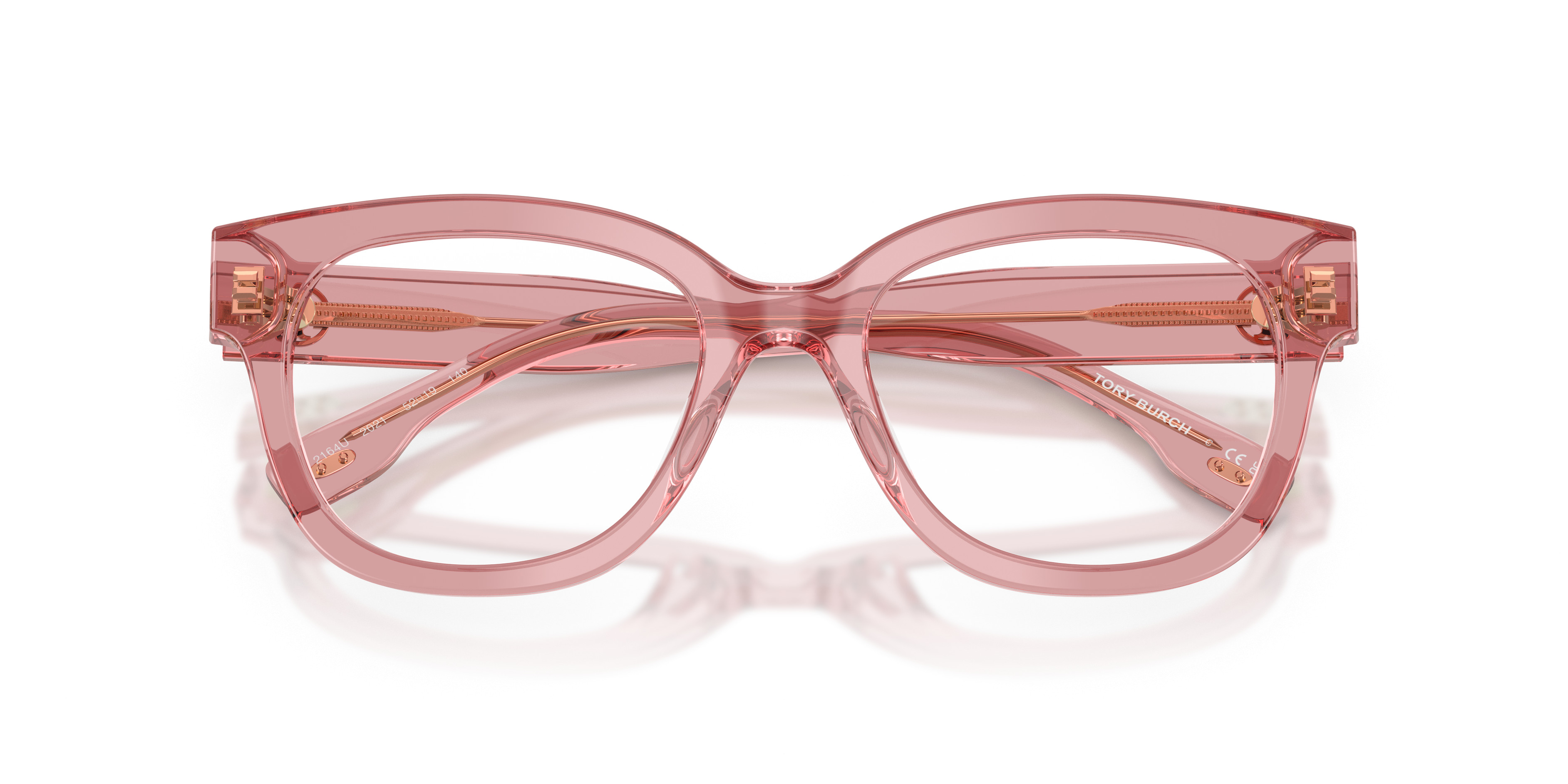 Tory Burch Photochromic Reading Glasses +1.75 Pink Tortoise NEW w/ Case Tory Burch TY2170U Eyeglasses | LensCrafters main image 3