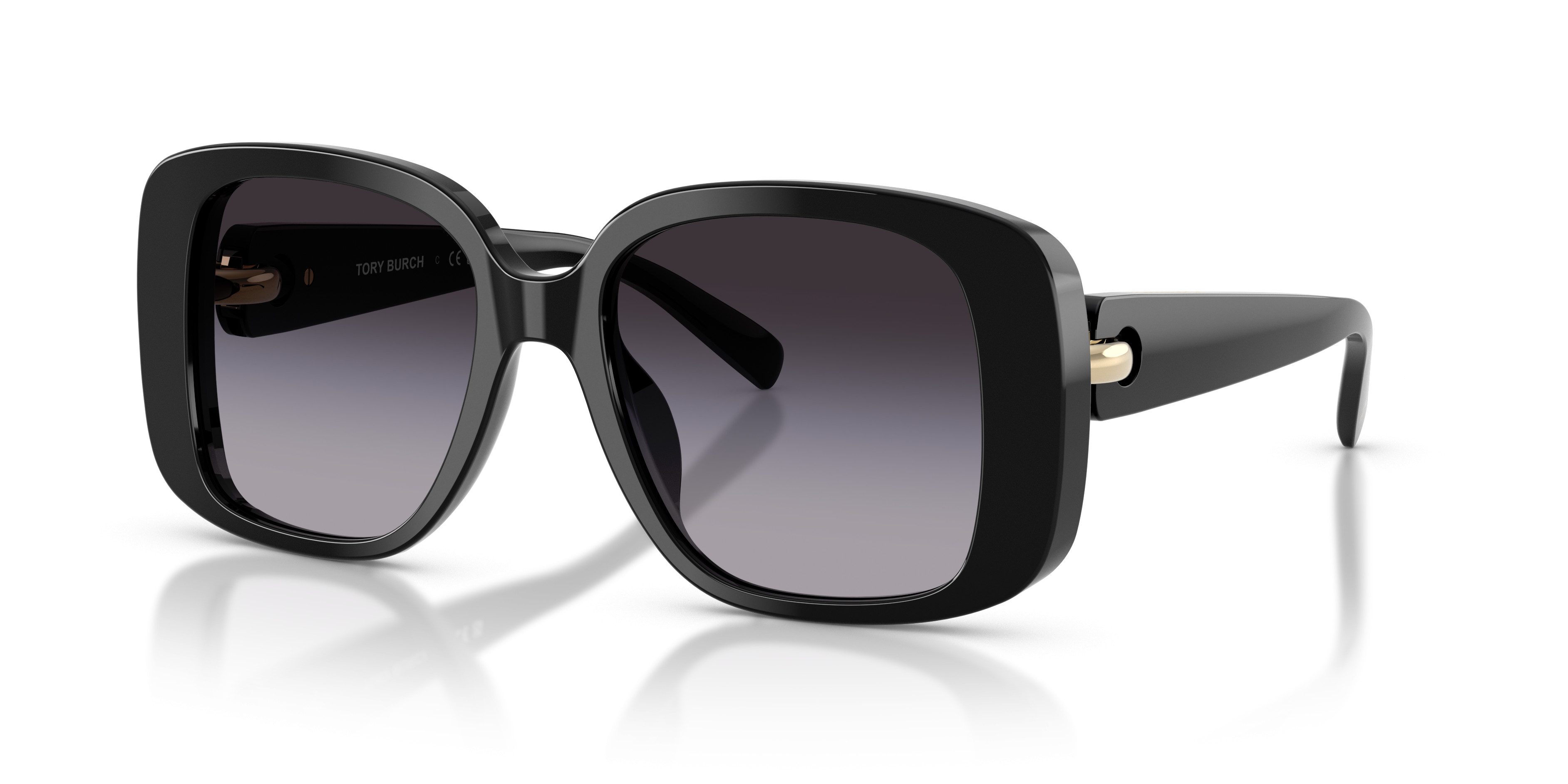 Tory Burch Sunglasses Cases Set of 2 Oversized Square Logo Sunglasses: Women main image 3