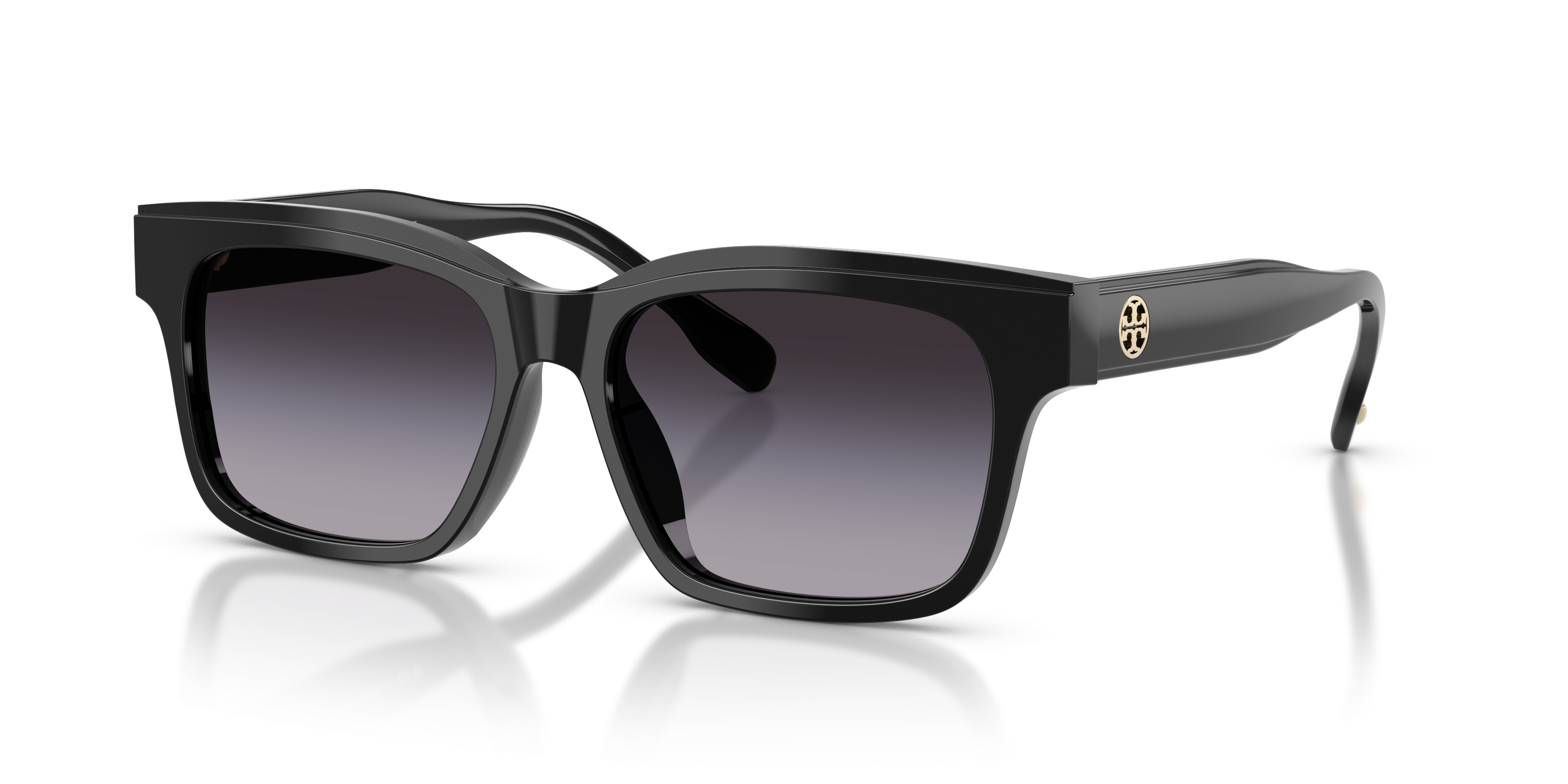 Tory Burch Black and Silver Sunglasses Sunglasses Tory Burch TY7223U | Free Shipping | Glasses.com® main image 2