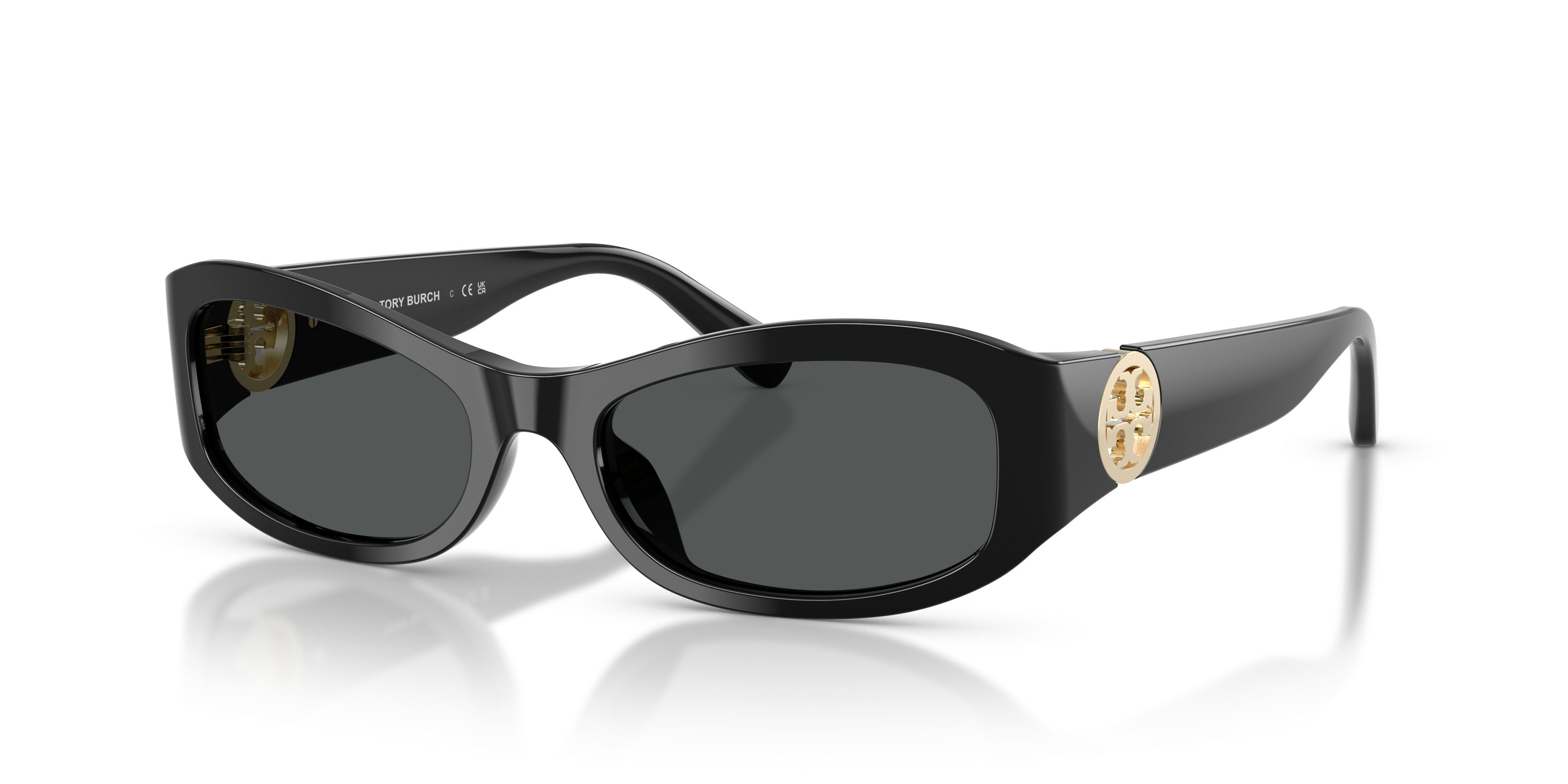 Tory Burch Black Sunglasses with Gold Accents Tory Burch 7167U Sunglasses main image 4