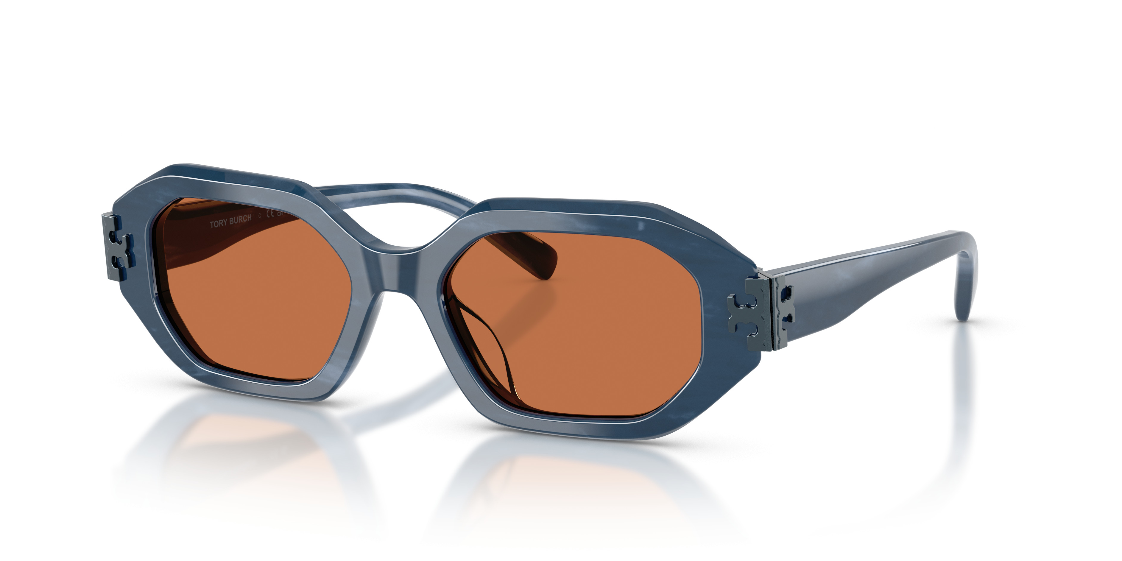 Tory Burch Tortoiseshell Frame Sunglasses with Orange Case MILLER OVERSIZED TURTOISE 7193U172873 TORY BURCH main image 4