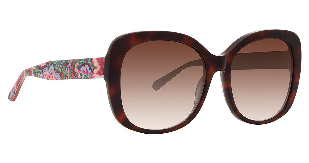 Vera Bradley Square Tortoise Sunglasses Floral Case‎ Designer Fashion Classic Vera Bradley Sunglasses Square Tortoise Floral Case Designer  main image 2