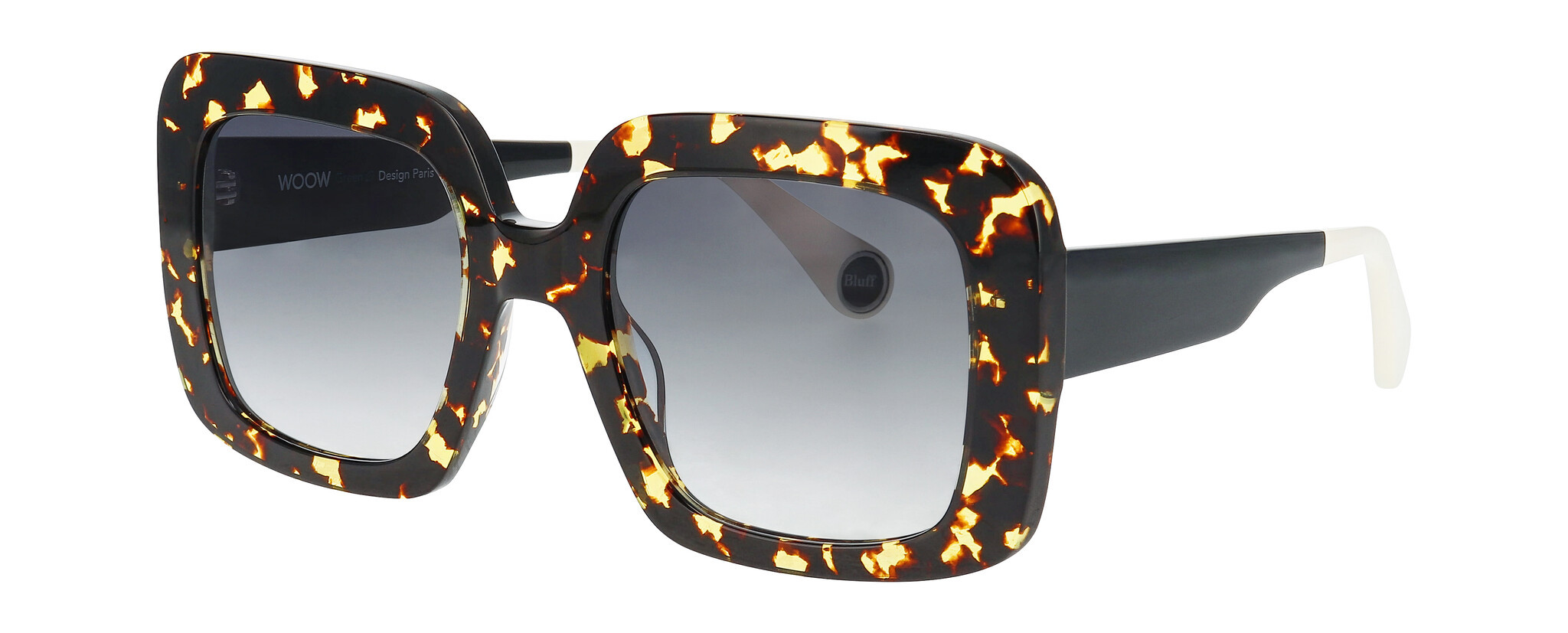 WOOW Sunglasses Super Cult 2 Col 100 Black Gold Cat Eye Thick Rim Frames 140 WOOW SUPER GOLD 2 Sunglasses | Select Eyewear main image 3